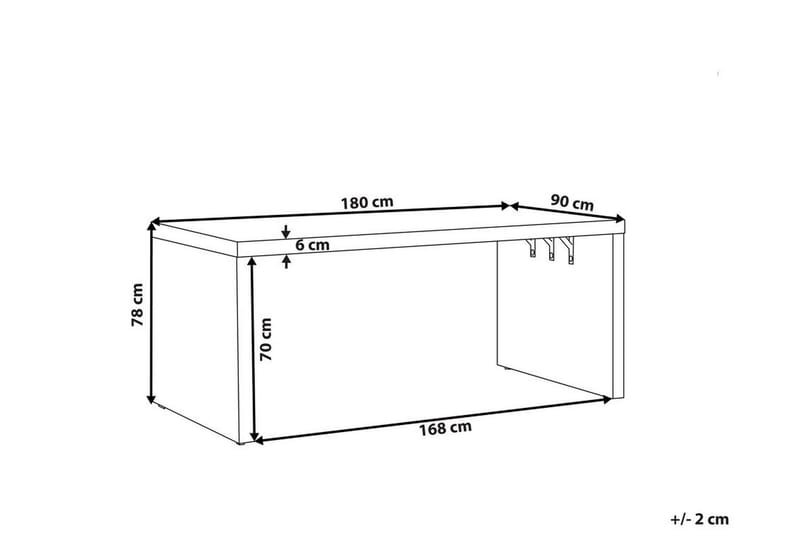 Havebord 180 x 90 cm Grå U-formet TARANTO - Grå - Havemøbler - Havebord - Spisebord & havebord