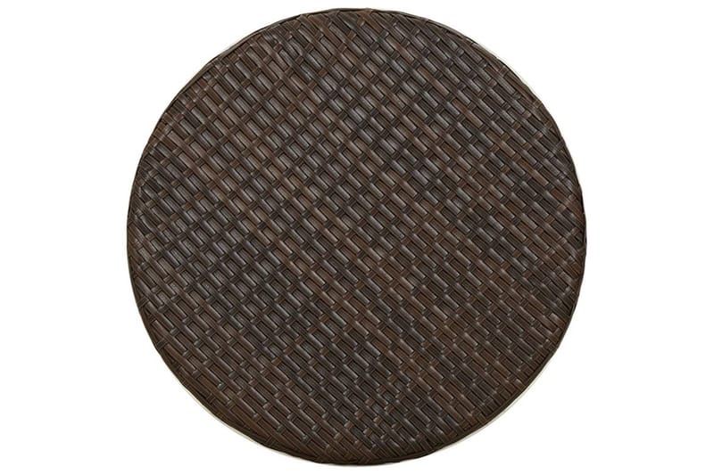 tebord 45 cm polyrattan brun - Brun - Spisebord & havebord