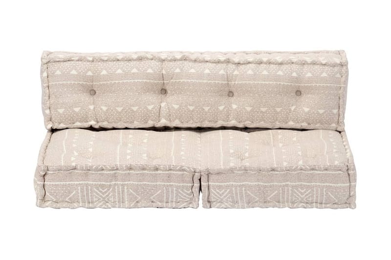 Hynde Til Pallesofa Stof Patchwork Beige - Beige - Havemøbler - Hynder - Hynder til bænk & havesofa