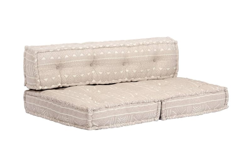 Hynde Til Pallesofa Stof Patchwork Beige - Beige - Havemøbler - Hynder - Hynder til bænk & havesofa