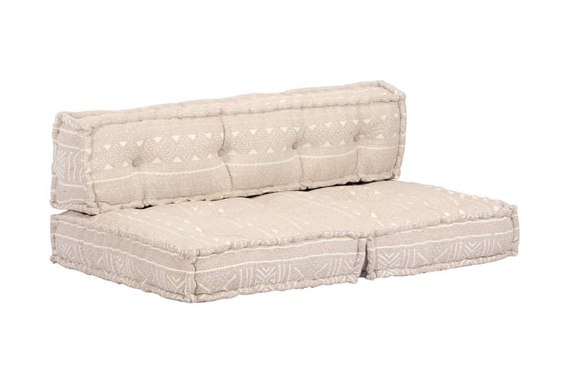 Hynde Til Pallesofa Stof Patchwork Beige - Beige - Havemøbler - Hynder - Hynder til bænk & havesofa