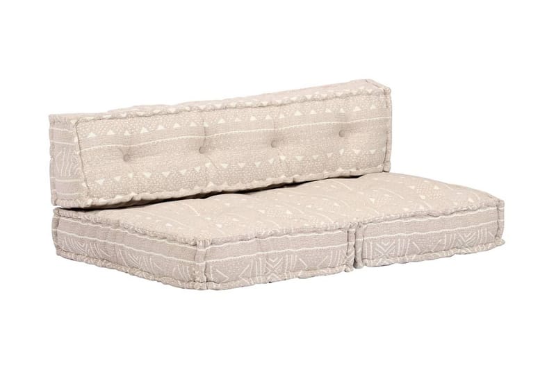 Hynde Til Pallesofa Stof Patchwork Beige - Beige - Havemøbler - Hynder - Hynder til bænk & havesofa