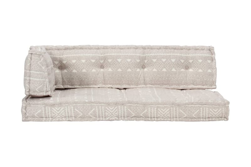 Hynde Til Pallesofa Stof Patchwork Lysebrun - Brun - Havemøbler - Hynder - Hynder til bænk & havesofa