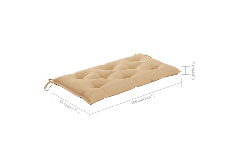 hynde til gyngesofa 100 cm stof beige - Beige - Havemøbler - Hynder - Hængesofahynder