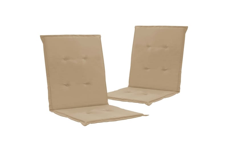 Hynder Til Havestol 2 Stk. 100x50x3 cm Beige - Beige - Havemøbler - Hynder - Siddehynder