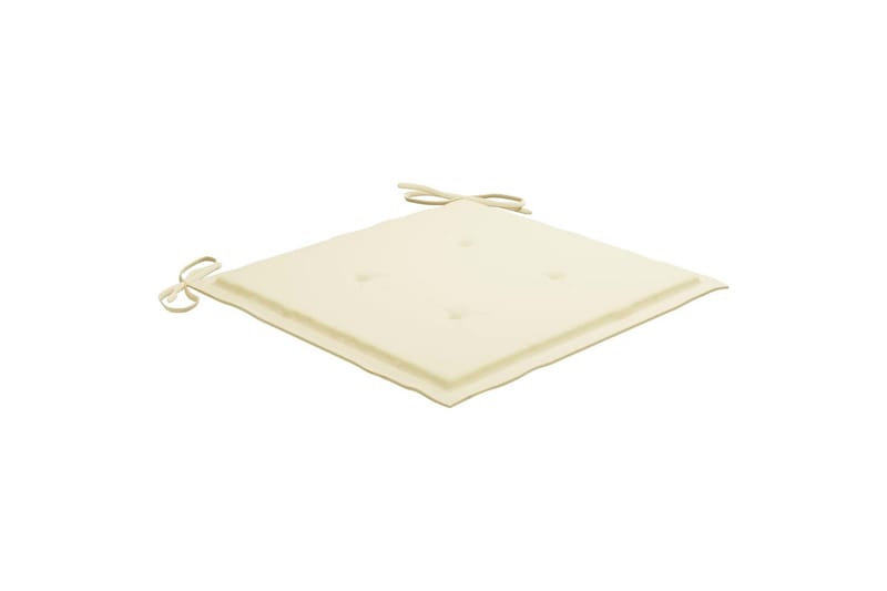 Hynder Til Havestol 2 Stk. 40x40x4 cm Stof Cremefarvet - Creme - Havemøbler - Hynder - Siddehynder