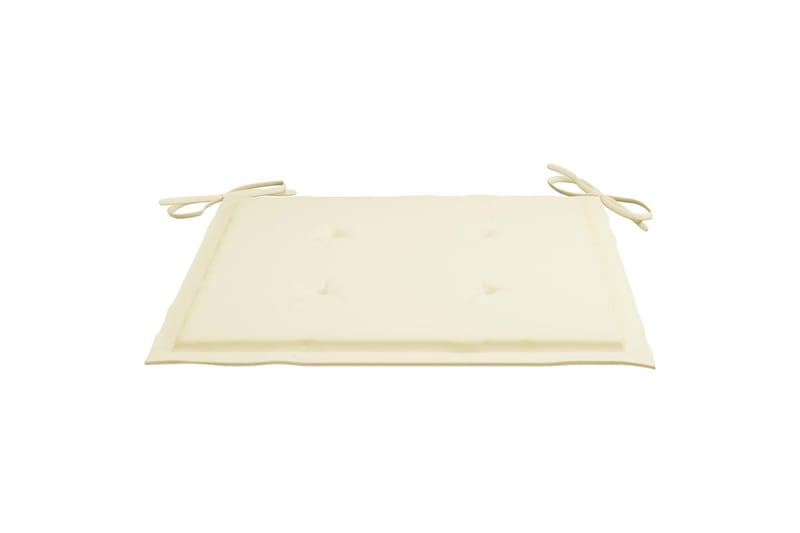 Hynder Til Havestol 2 Stk. 40x40x4 cm Stof Cremefarvet - Creme - Havemøbler - Hynder - Siddehynder