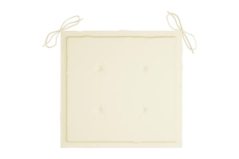 Hynder Til Havestol 2 Stk. 40x40x4 cm Stof Cremefarvet - Creme - Havemøbler - Hynder - Siddehynder