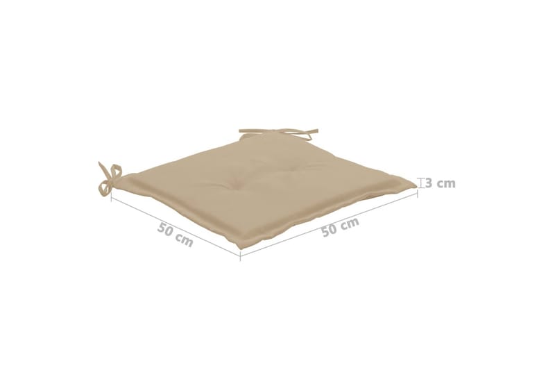 Hynder Til Havestol 4 stk. 40x40x3 cm Beige - Beige - Siddehynder