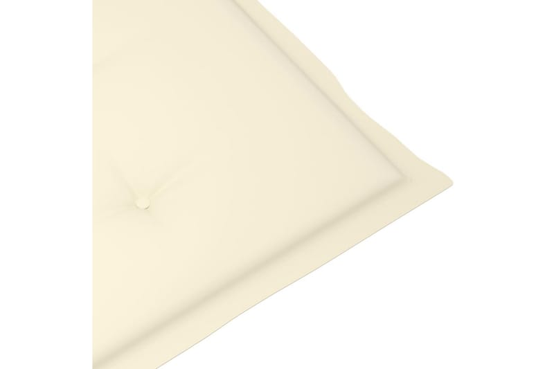 hynder til havestole 6 stk. 100x50x4 cm cremefarvet - Creme - Havemøbler - Hynder - Siddehynder