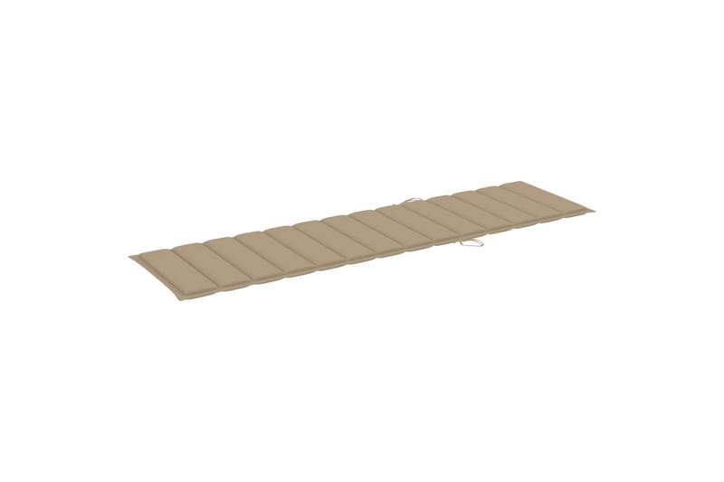 hynde til liggestol 200x50x4 cm stof beige - Beige - Havemøbler - Hynder - Solvognshynder