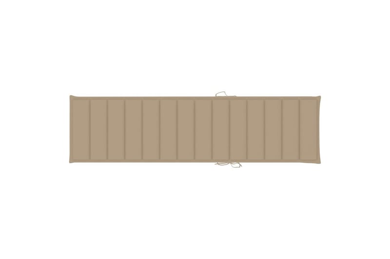 hynde til liggestol 200x50x4 cm stof beige - Beige - Havemøbler - Hynder - Solvognshynder