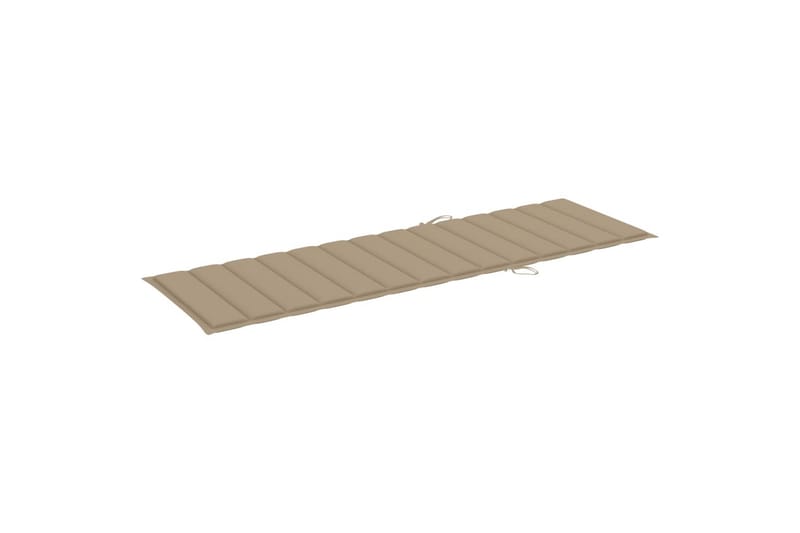 hynde til liggestol 200x70x4 cm stof beige - Beige - Havemøbler - Hynder - Solvognshynder