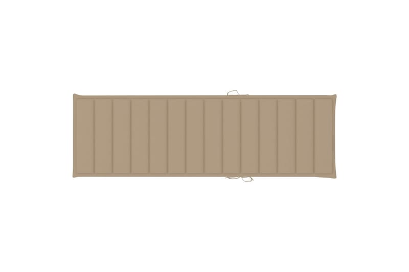 hynde til liggestol 200x70x4 cm stof beige - Beige - Havemøbler - Hynder - Solvognshynder