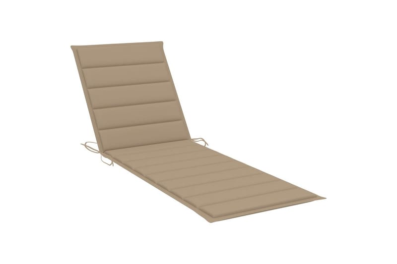 hynde til liggestol 200x70x4 cm stof beige - Beige - Havemøbler - Hynder - Solvognshynder