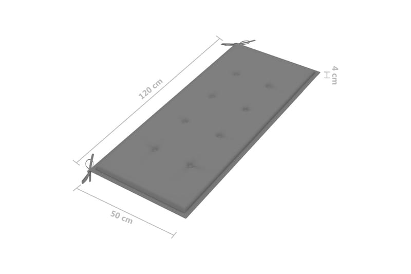 havebænk med hynde 120 cm bambus - Brun - Havemøbler - Havesofaer & bænke - Udendørs bænk & havebænk