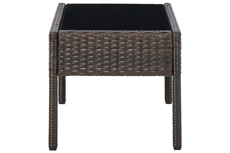 Havebord 75x40x37 cm Polyrattan Brun - Brun - Havemøbler - Havesofaer & bænke - Udendørs bænk & havebænk