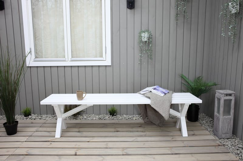 Scottsdale Bænk 180 cm - Hvid - Havemøbler - Havesofaer & bænke - Udendørs bænk & havebænk