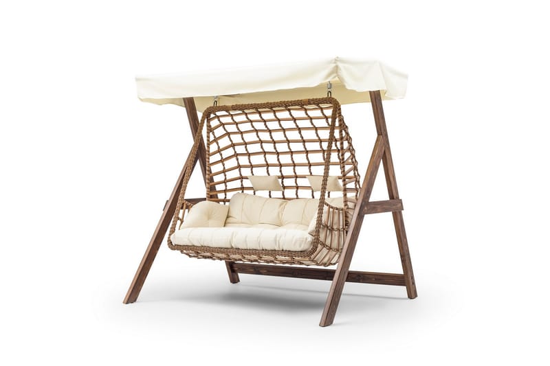 Girne Komplet Hammock 190 cm - Cream - Havemøbler - Havesofaer & bænke - Hængesofaer