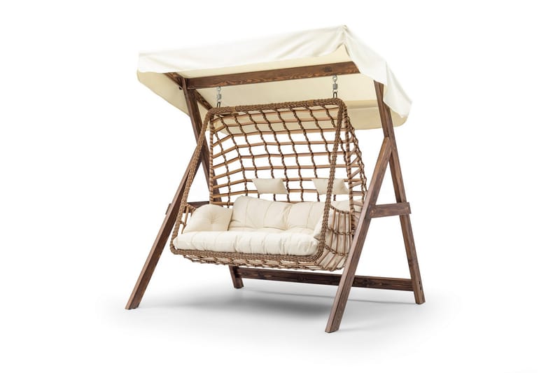 Girne Komplet Hammock 190 cm - Cream - Havemøbler - Havesofaer & bænke - Hængesofaer