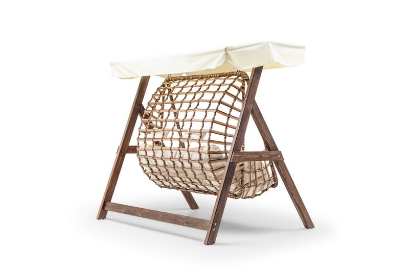 Girne Komplet Hammock 190 cm - Cream - Havemøbler - Havesofaer & bænke - Hængesofaer