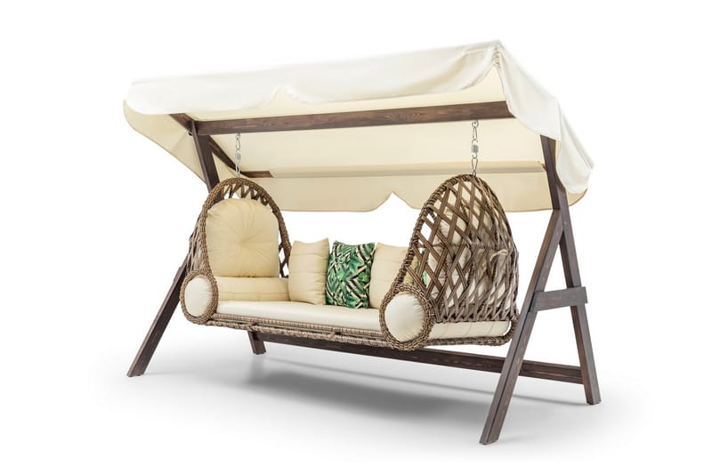 Saltanat Komplet Hammock 263 cm - Cream - Havemøbler - Havesofaer & bænke - Hængesofaer