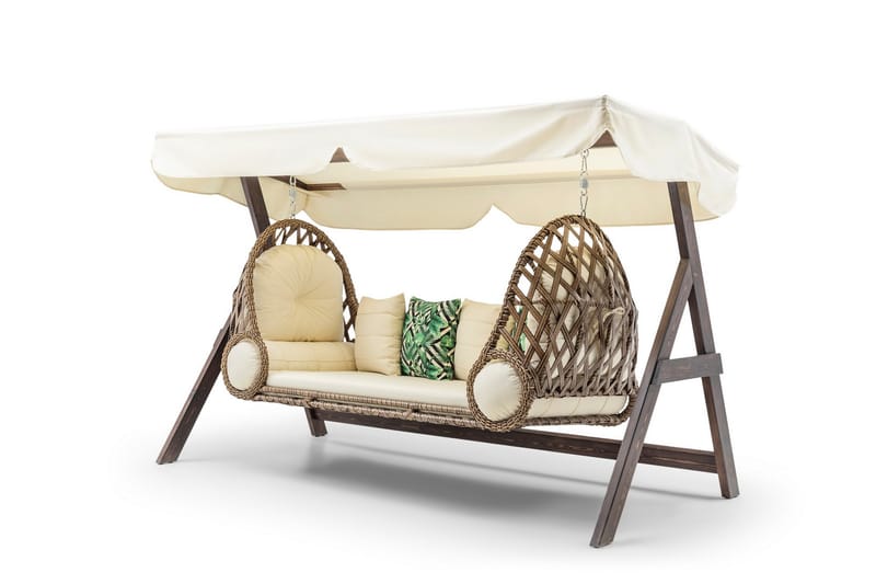 Saltanat Komplet Hammock 263 cm - Cream - Havemøbler - Havesofaer & bænke - Hængesofaer