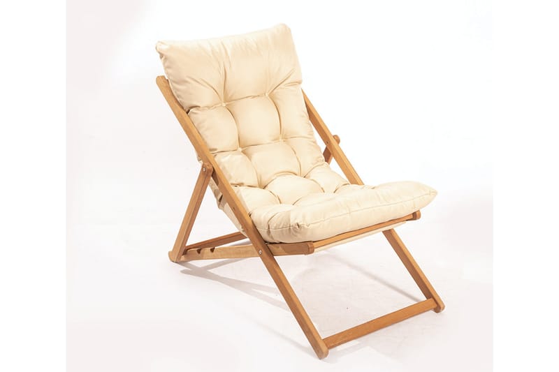 Gardellis Liggestol 66x48 cm - Brun/Creme - Havemøbler - Havestole - Solstole