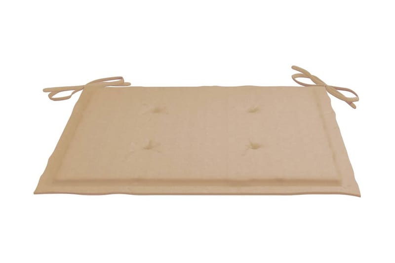 Havestole med beige hynder 6 stk. massivt teaktræ - Beige - Positionsstole