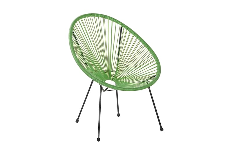Cayaco Stol - Polyrattan/Grøn - Havemøbler børn - Loungestol udendørs - Udendørs l�ænestol