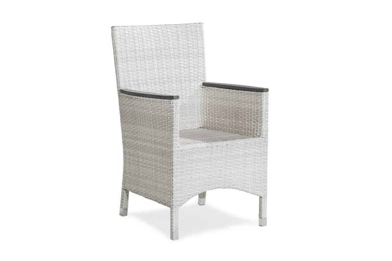 Thor Lyx Lænestol med Armlæn - Hvid/Grå - Havemøbler børn - Loungestol udendørs - Udendørs lænestol