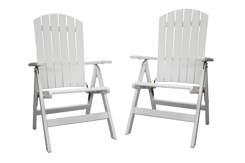 Rolston Positionslænestol 2 stk - Hvid - Havemøbler børn - Positionsstole