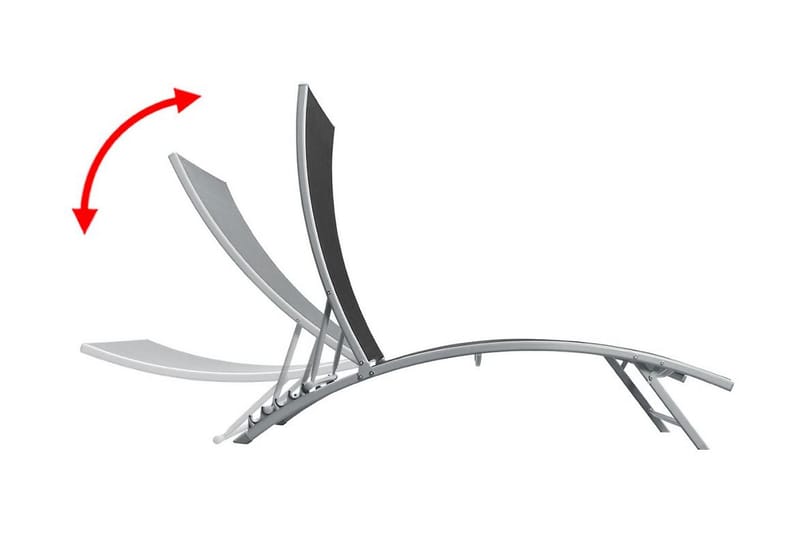 Liggestol Stål Og Textilene Sort - Sort - Havemøbler - Havestole - Solseng & solvogn