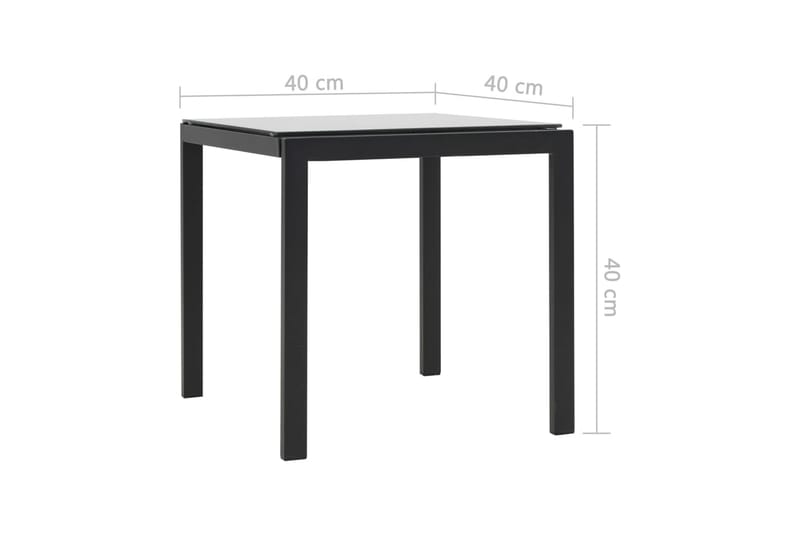 Liggestole 2 Stk. Med Bord Polyrattan Og Textilene Sort - Sort - Havemøbler - Havestole - Solseng & solvogn