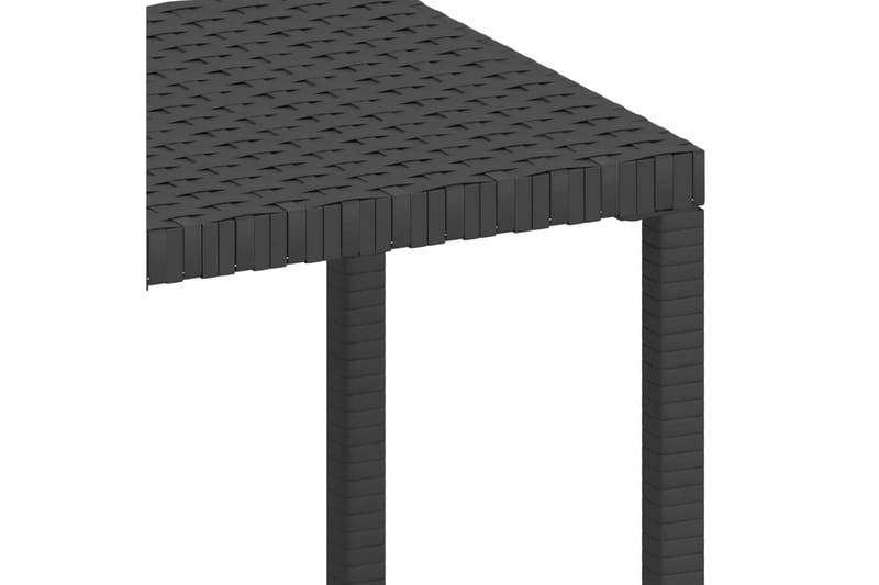 liggestole 2 stk. med bord polyrattan sort - Sort - Havemøbler - Havestole - Solseng & solvogn