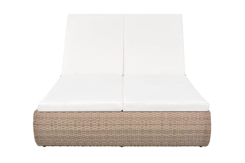 Loungeseng Polyrattan Beige - Beige - Havemøbler - Havestole - Solseng & solvogn