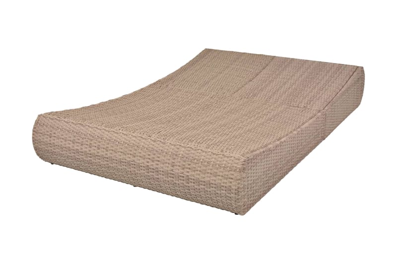 Loungeseng Polyrattan Beige - Beige - Havemøbler - Havestole - Solseng & solvogn