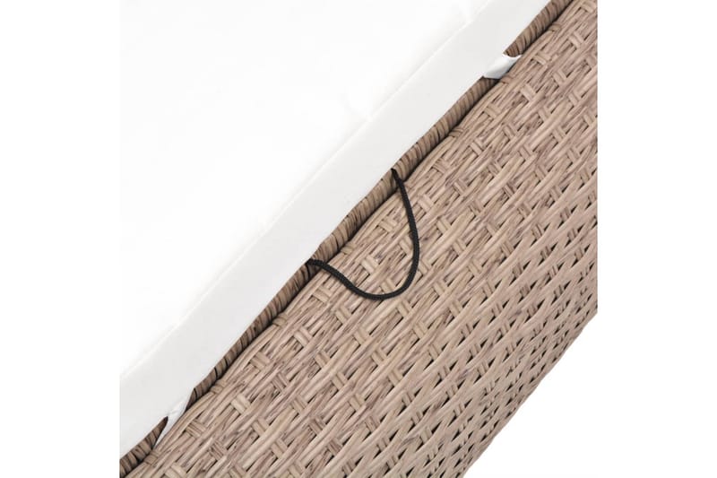 Loungeseng Polyrattan Beige - Beige - Havemøbler - Havestole - Solseng & solvogn