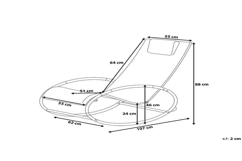 Campo solstol 62 cm - Grå - Havemøbler - Havestole - Solstole