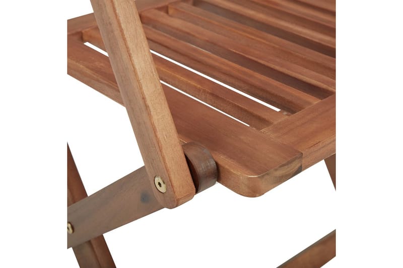 Foldbare Havestole 4 Stk. massivt Akacietræ - Brun - Spisebordsstole udendørs - Altanstole