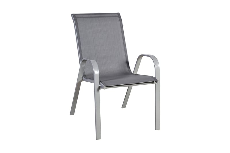 Stol DUBLIN 73x555xH93cm stålramme grå - Spisebordsstole udendørs - Havemøbler børn - Altanstole