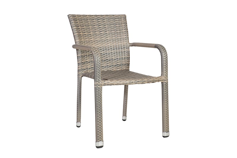 Stol LARACHE 57x61xH83 aluminiumsramme grå - Spisebordsstole udendørs - Havemøbler børn - Altanstole