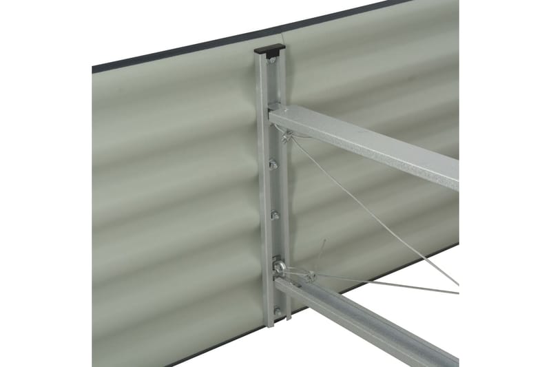 Haveplantekasse 240 X 80 X 44 Cm Galvaniseret Stål Grå - Grå - Havemøbler - Øvrigt havetilbehør - Tilbehør udendørs - Havekrukker