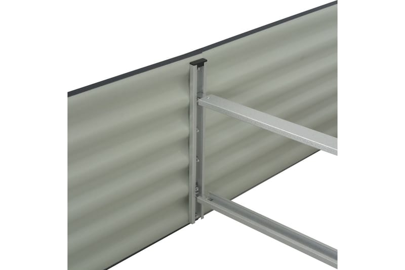 Haveplantekasse 400 X 80 X 44 Cm Galvaniseret Stål Grå - Grå - Havemøbler - Øvrigt havetilbehør - Tilbehør udendørs - Havekrukker