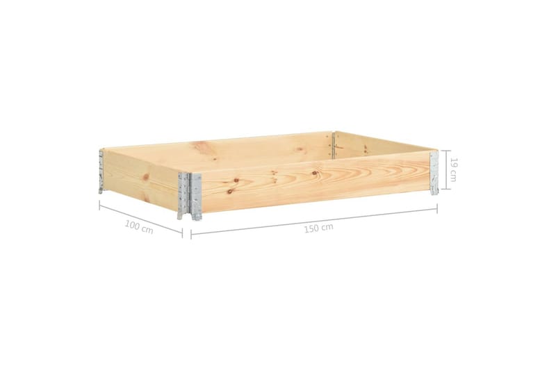 Pallekasse 100x150 cm Massivt Fyrretræ - Havemøbler - Øvrigt havetilbehør - Tilbehør udendørs - Havekrukker