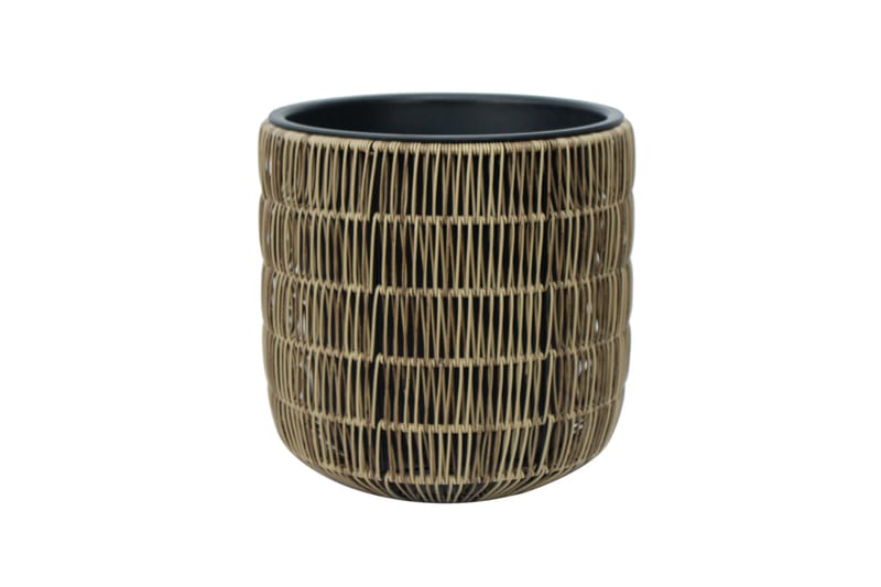 Wicker Blomsterkrukke D35xH36 cm Lysebrun - Havemøbler - Øvrigt havetilbehør - Tilbehør udendørs - Havekrukker