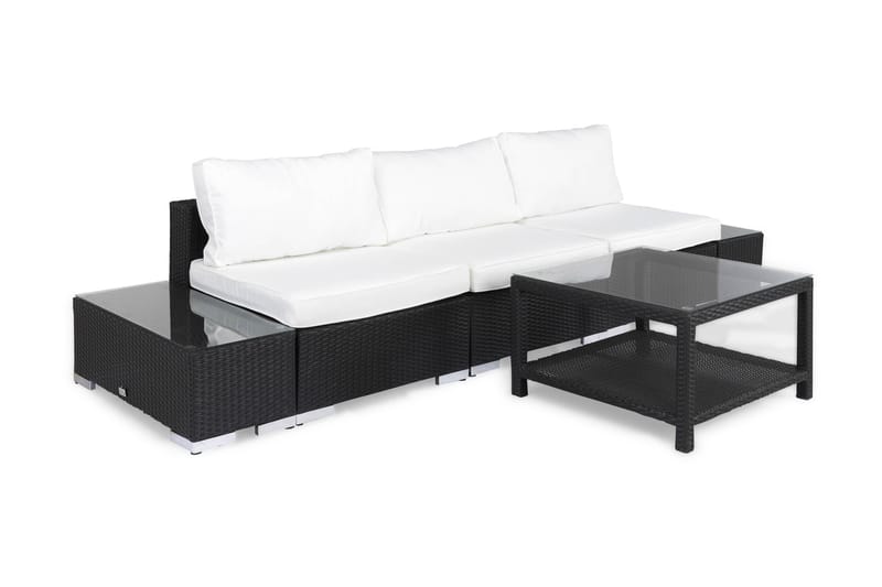 Bahamas Loungesæt 3 Pers 1 Bord 75x75 - 2 Ender Sand - Have - Udendørs miljø - Altan & terrasse - Altanmøbler