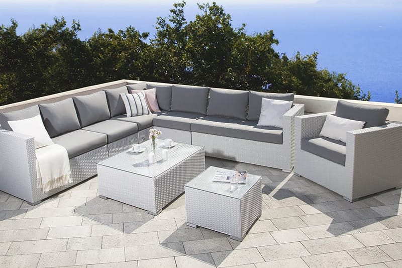 Comfy Loungegruppe 76 cm - Hvid - Altanmøbler - Havemøbler børn - Sofagrupper udendørs - Loungesæt