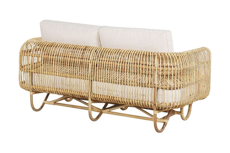 Loungesæt 4-Pers. rattan natur/beige DOLCEDO - Træ/natur - Havemøbler - Loungemøbler - Loungesæt