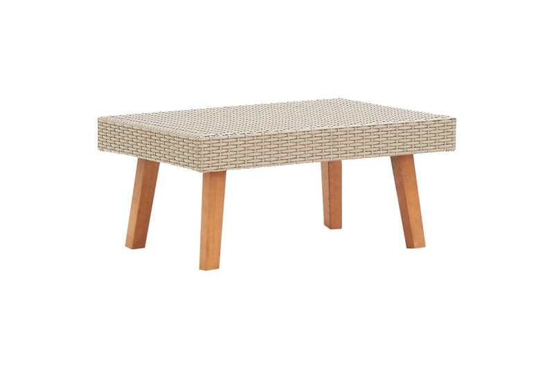 Loungesæt til haven 2 dele med hynder polyrattan beige - Beige - Havemøbler - Loungemøbler - Loungesæt